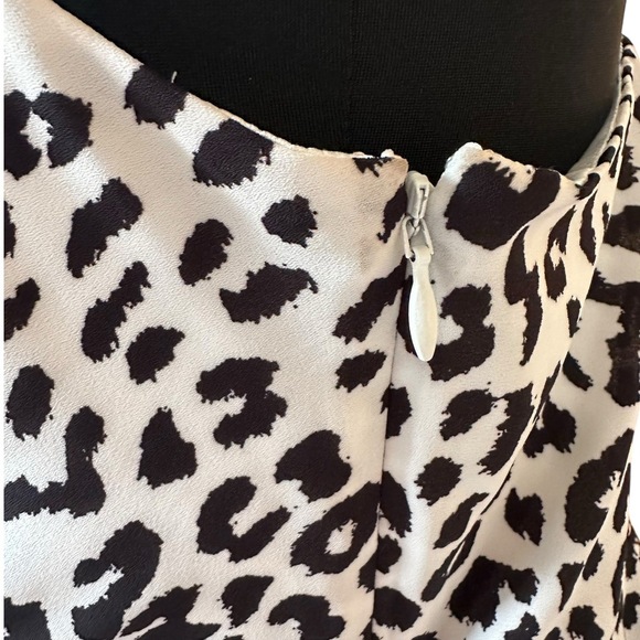 EXPRESS Leopard Animal Print Mob Wife Midi Dress Sz L - Picture 6 of 10